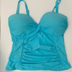 Tropical escape Tankini powder blue